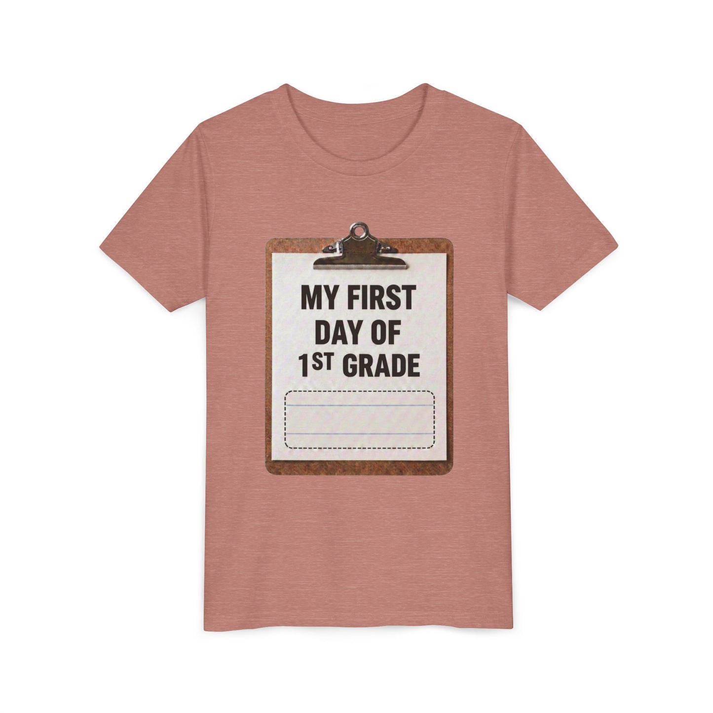 Interactive First Day of School Shirt - 1st Grade | Autograph Clipboard Signature Keepsake Tee | Custom Kids Back to School Photo Prop Memory Clothes for Pre-K 3, Pre-K 4, Kindergarten, 1st, 2nd, 3rd...