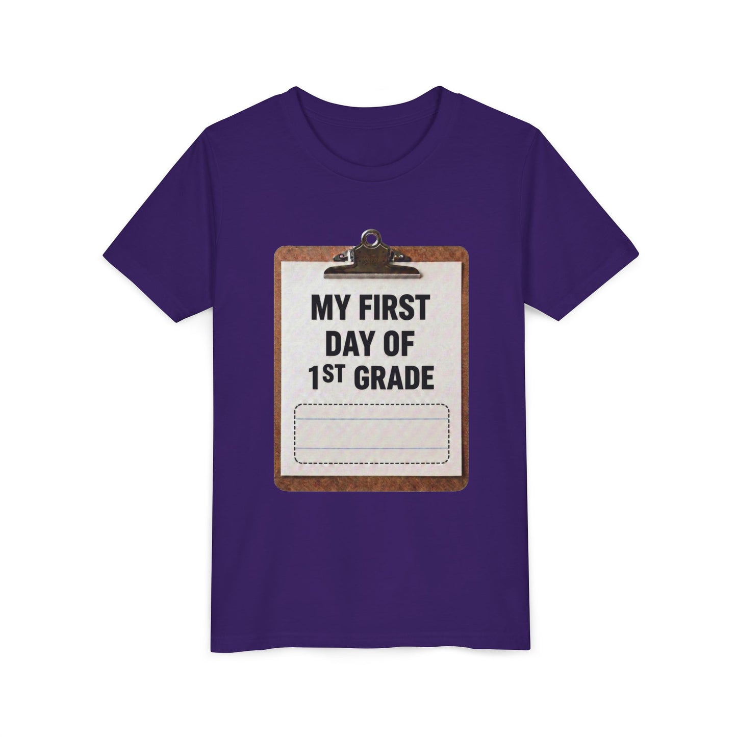 Interactive First Day of School Shirt - 1st Grade | Autograph Clipboard Signature Keepsake Tee | Custom Kids Back to School Photo Prop Memory Clothes for Pre-K 3, Pre-K 4, Kindergarten, 1st, 2nd, 3rd...