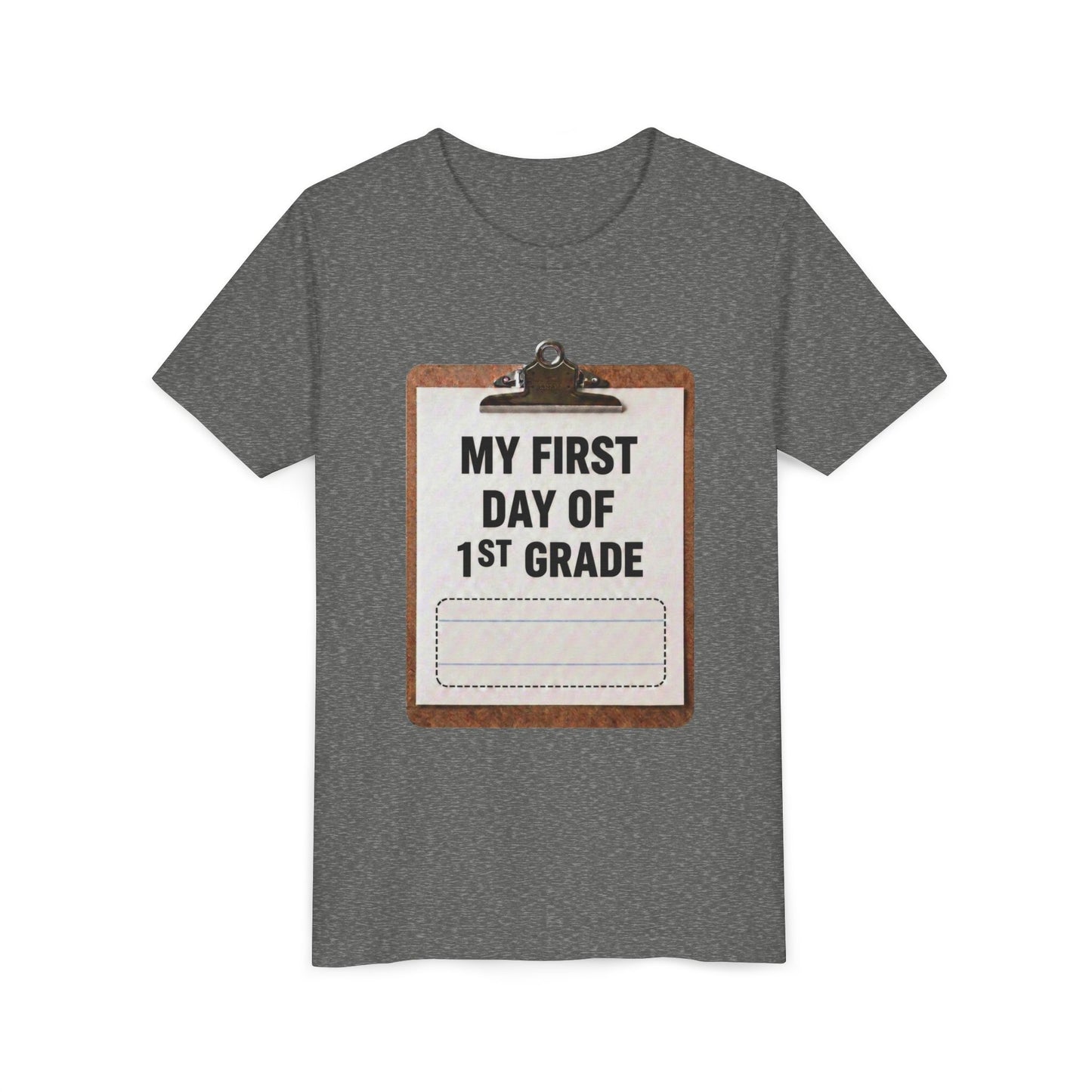 Interactive First Day of School Shirt - 1st Grade | Autograph Clipboard Signature Keepsake Tee | Custom Kids Back to School Photo Prop Memory Clothes for Pre-K 3, Pre-K 4, Kindergarten, 1st, 2nd, 3rd...