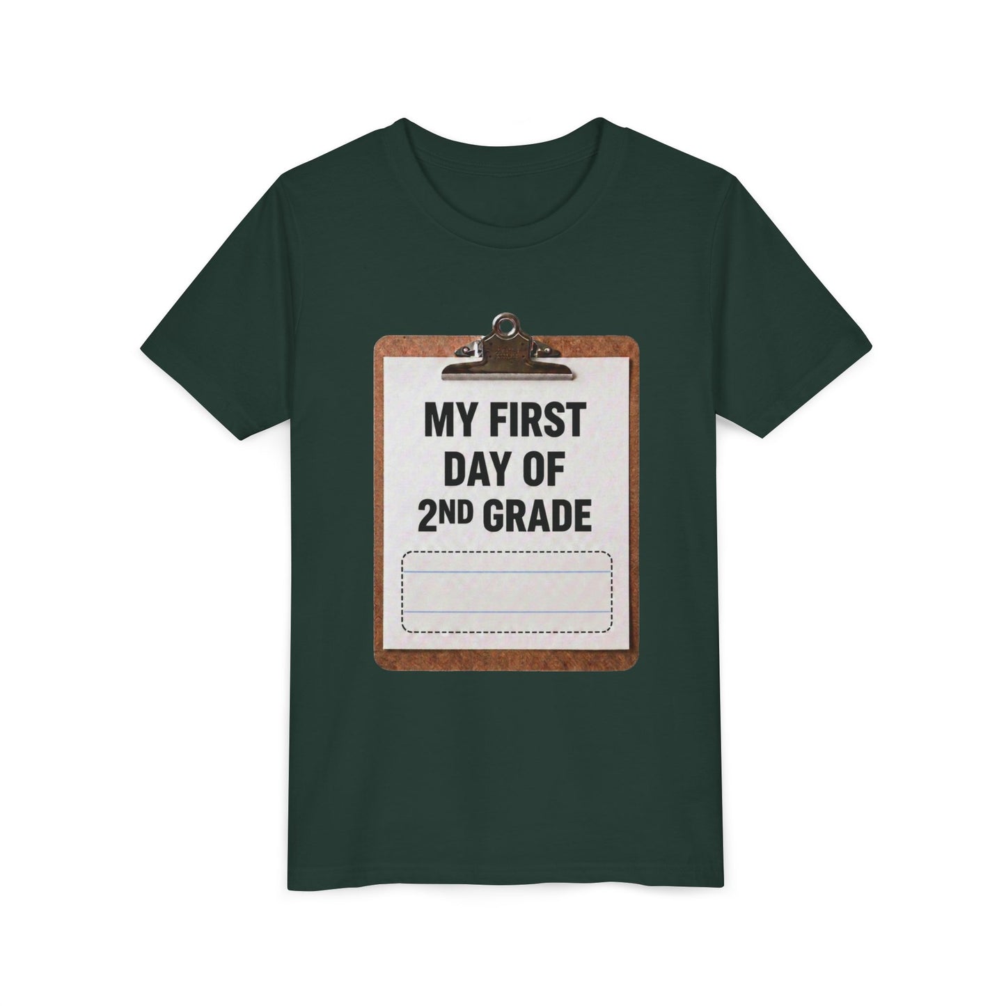 Interactive First Day of School Shirt - 2nd Grade | Autograph Clipboard Signature Keepsake Tee | Custom Kids Back to School Photo Prop Memory Clothes for Pre-K 3, Pre-K 4, Kindergarten, 1st, 2nd, 3rd...