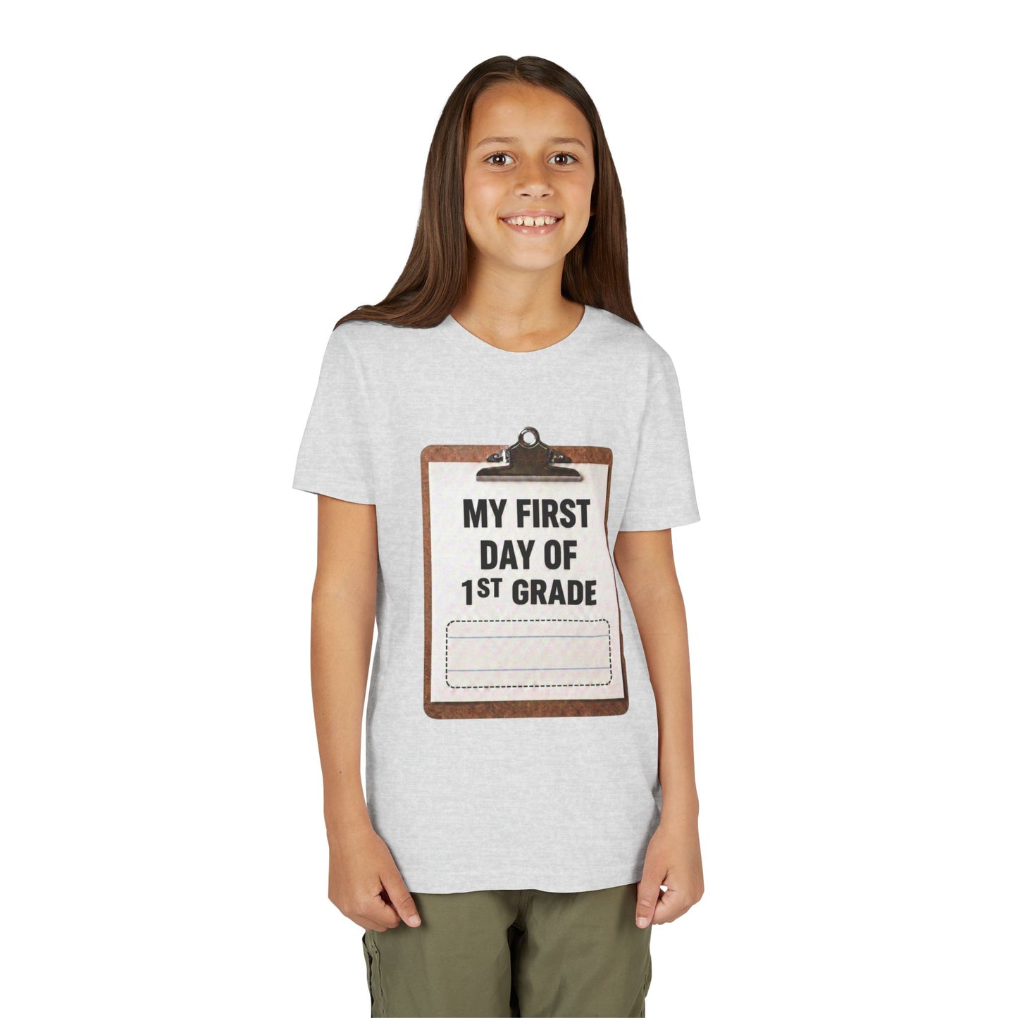 Interactive First Day of School Shirt - 1st Grade | Autograph Clipboard Signature Keepsake Tee | Custom Kids Back to School Photo Prop Memory Clothes for Pre-K 3, Pre-K 4, Kindergarten, 1st, 2nd, 3rd...