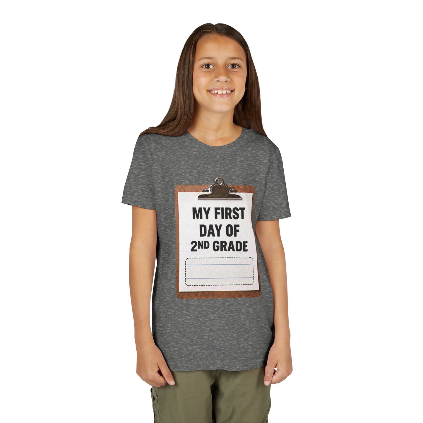 Interactive First Day of School Shirt - 2nd Grade | Autograph Clipboard Signature Keepsake Tee | Custom Kids Back to School Photo Prop Memory Clothes for Pre-K 3, Pre-K 4, Kindergarten, 1st, 2nd, 3rd...