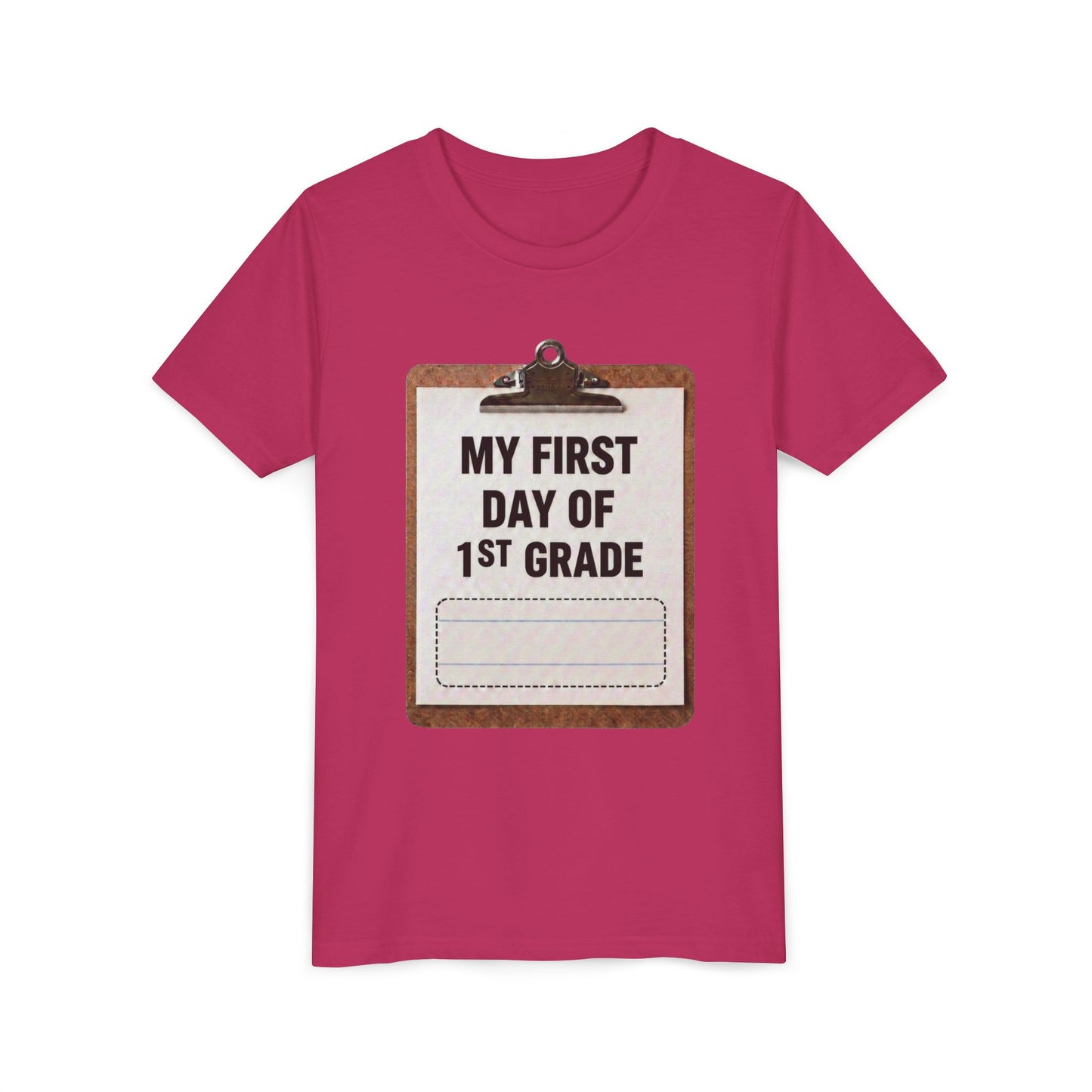 Interactive First Day of School Shirt - 1st Grade | Autograph Clipboard Signature Keepsake Tee | Custom Kids Back to School Photo Prop Memory Clothes for Pre-K 3, Pre-K 4, Kindergarten, 1st, 2nd, 3rd...
