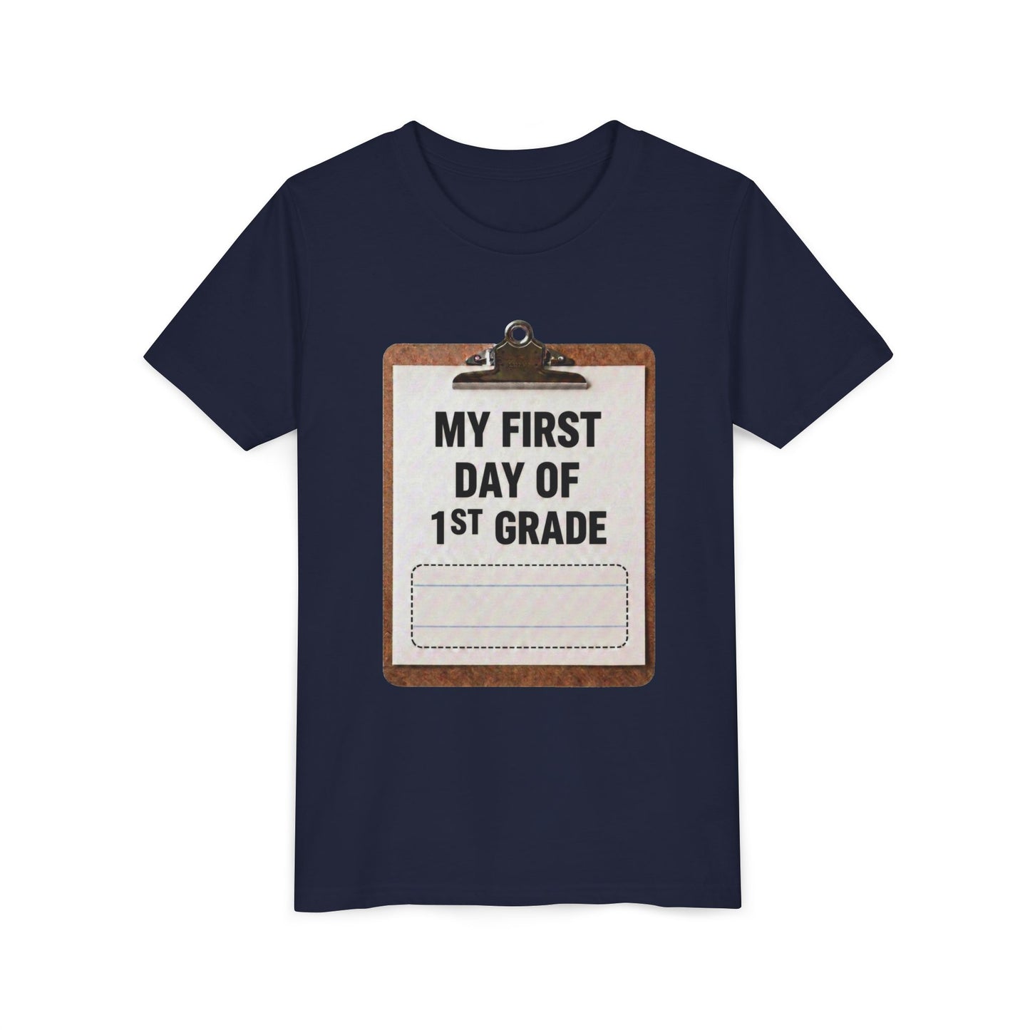 Interactive First Day of School Shirt - 1st Grade | Autograph Clipboard Signature Keepsake Tee | Custom Kids Back to School Photo Prop Memory Clothes for Pre-K 3, Pre-K 4, Kindergarten, 1st, 2nd, 3rd...