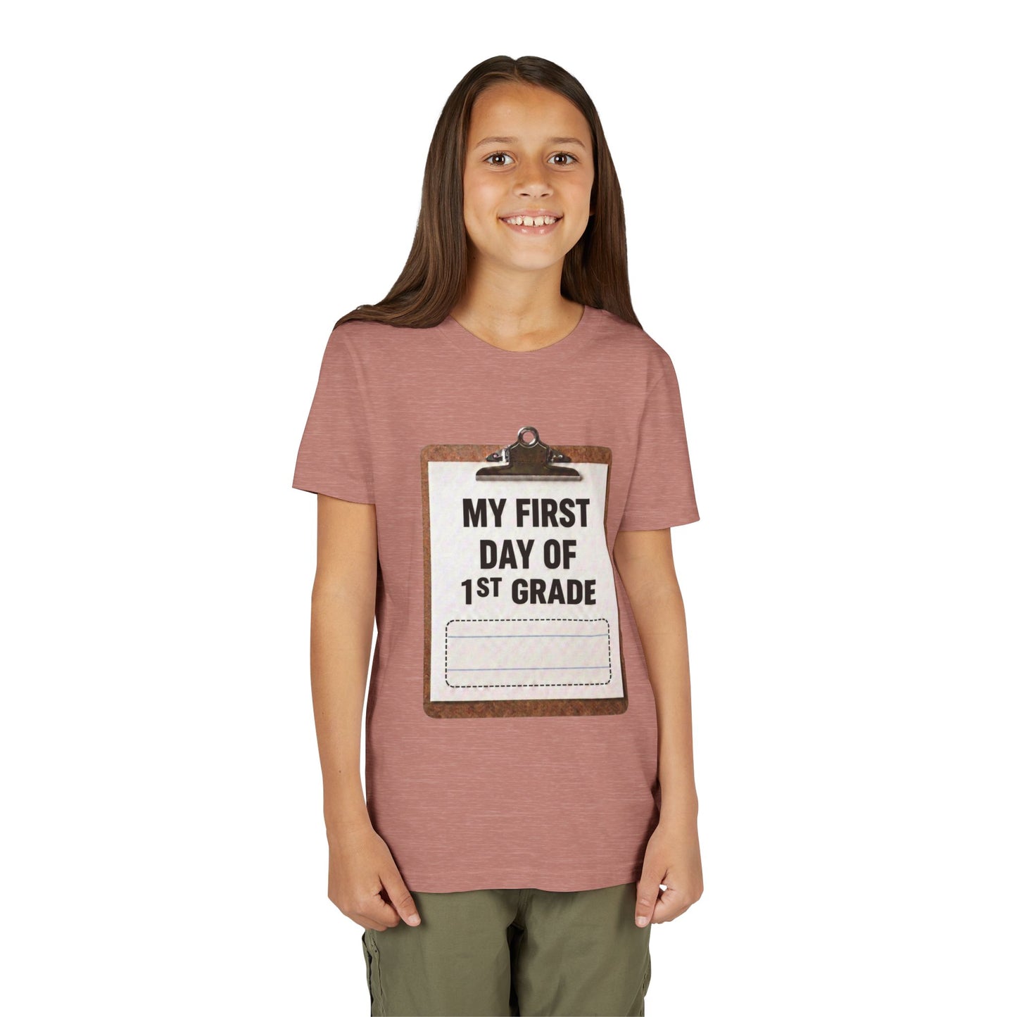 Interactive First Day of School Shirt - 1st Grade | Autograph Clipboard Signature Keepsake Tee | Custom Kids Back to School Photo Prop Memory Clothes for Pre-K 3, Pre-K 4, Kindergarten, 1st, 2nd, 3rd...