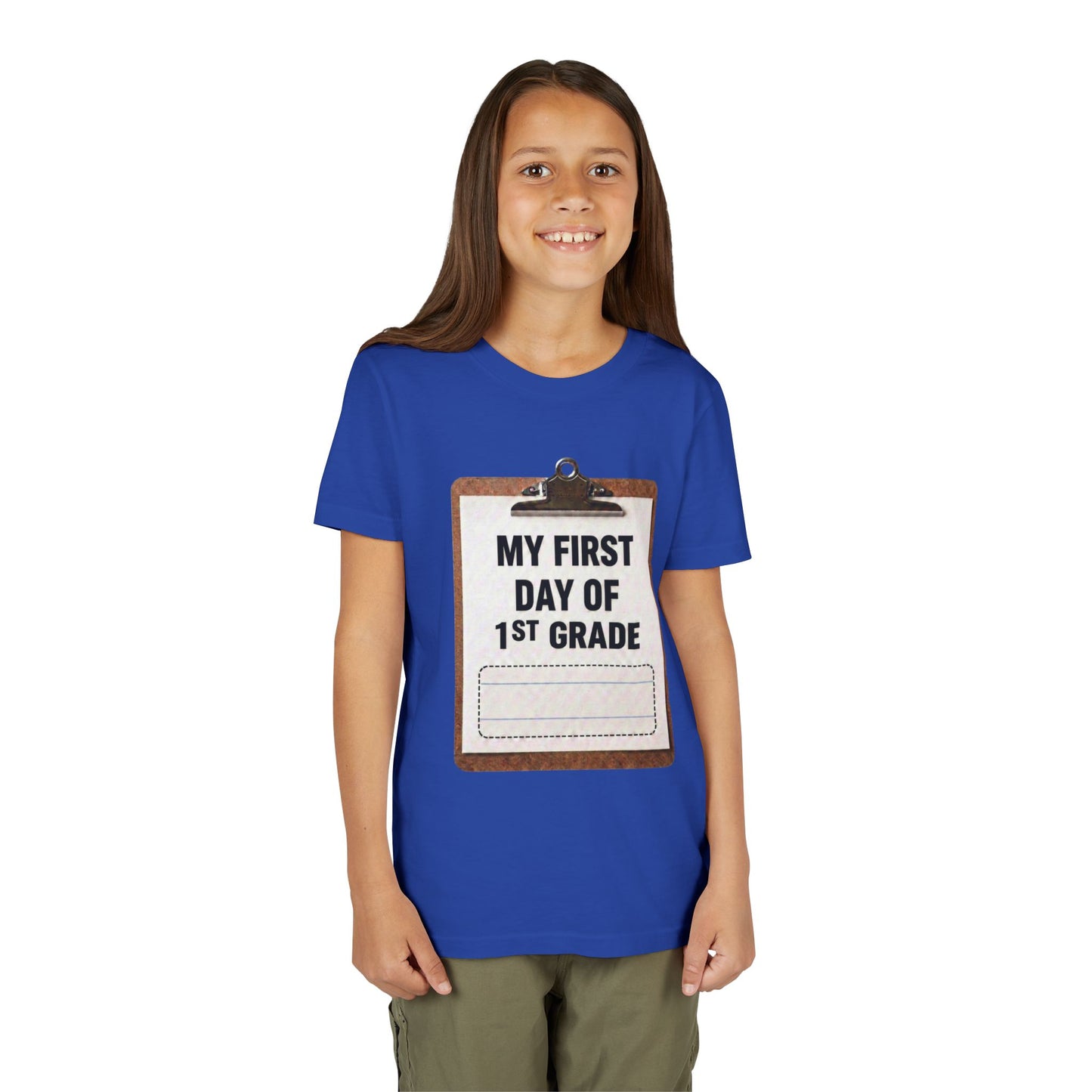 Interactive First Day of School Shirt - 1st Grade | Autograph Clipboard Signature Keepsake Tee | Custom Kids Back to School Photo Prop Memory Clothes for Pre-K 3, Pre-K 4, Kindergarten, 1st, 2nd, 3rd...