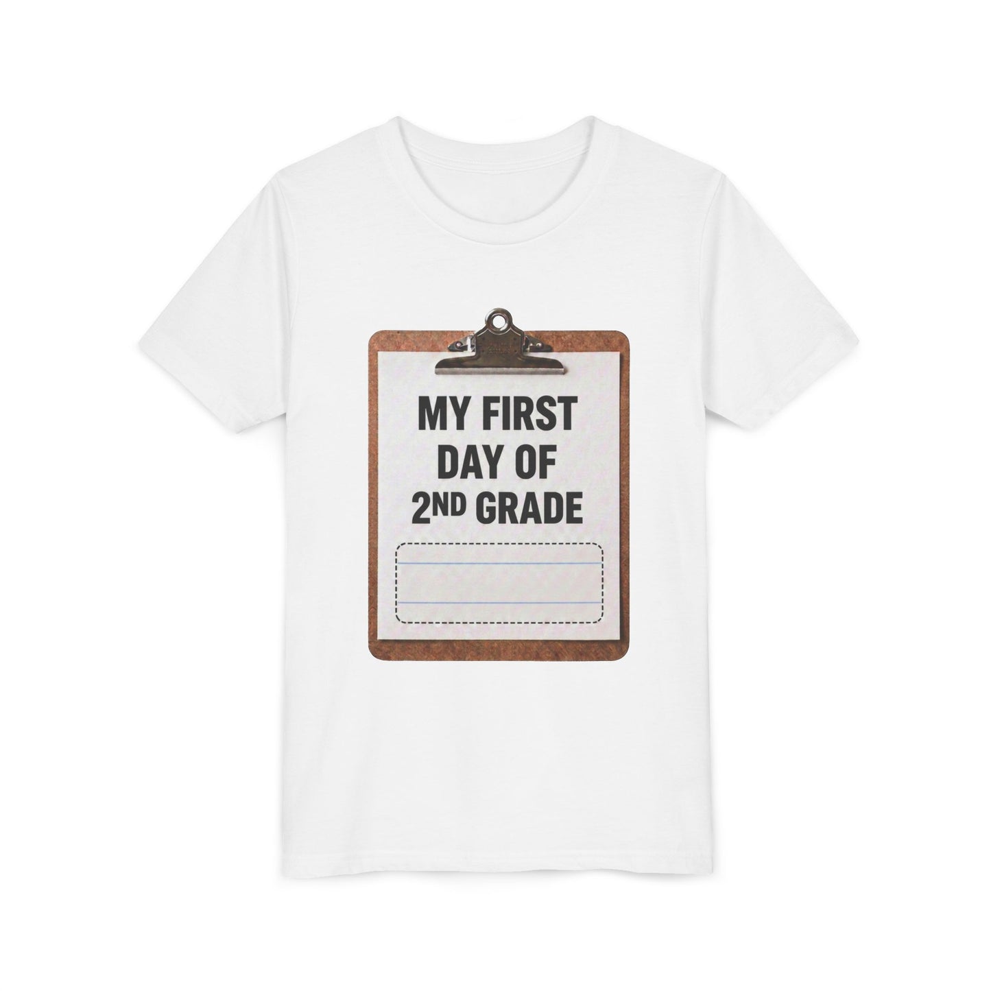 Interactive First Day of School Shirt - 2nd Grade | Autograph Clipboard Signature Keepsake Tee | Custom Kids Back to School Photo Prop Memory Clothes for Pre-K 3, Pre-K 4, Kindergarten, 1st, 2nd, 3rd...