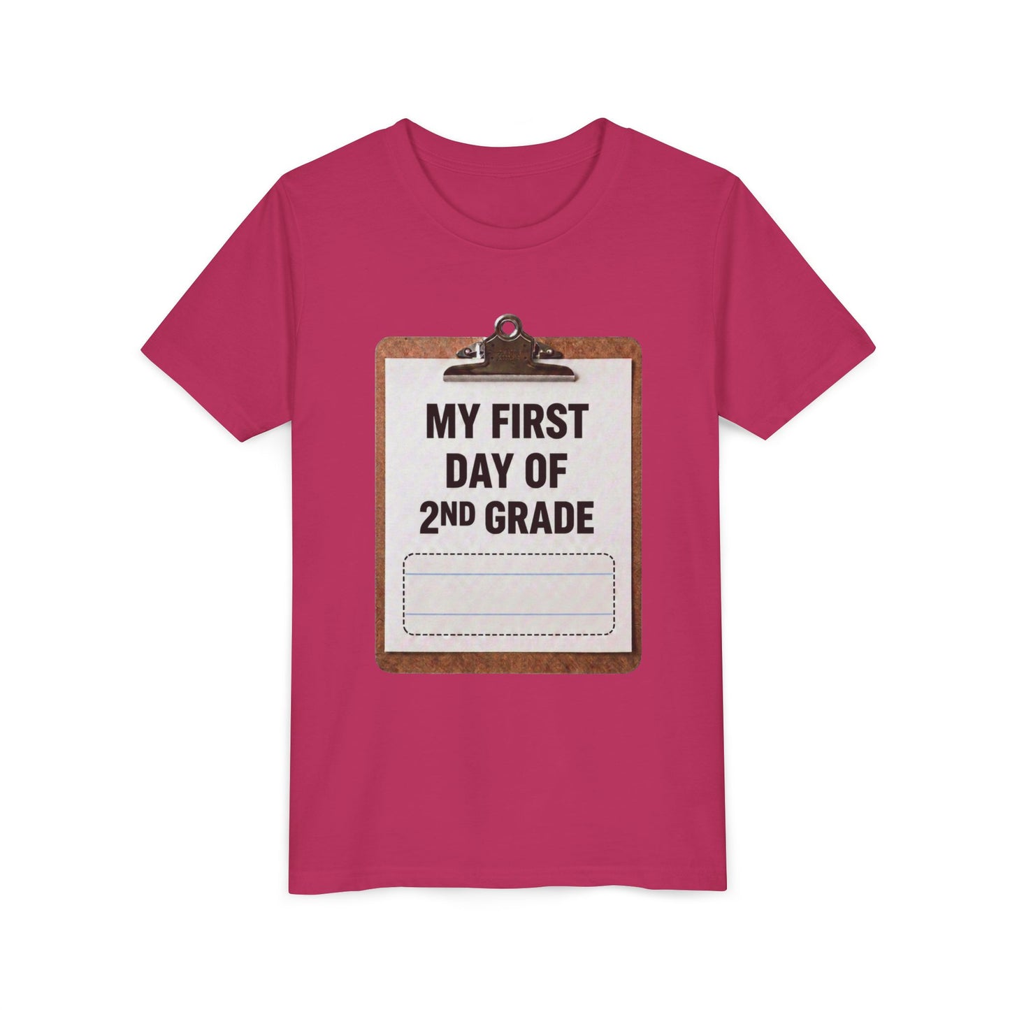 Interactive First Day of School Shirt - 2nd Grade | Autograph Clipboard Signature Keepsake Tee | Custom Kids Back to School Photo Prop Memory Clothes for Pre-K 3, Pre-K 4, Kindergarten, 1st, 2nd, 3rd...