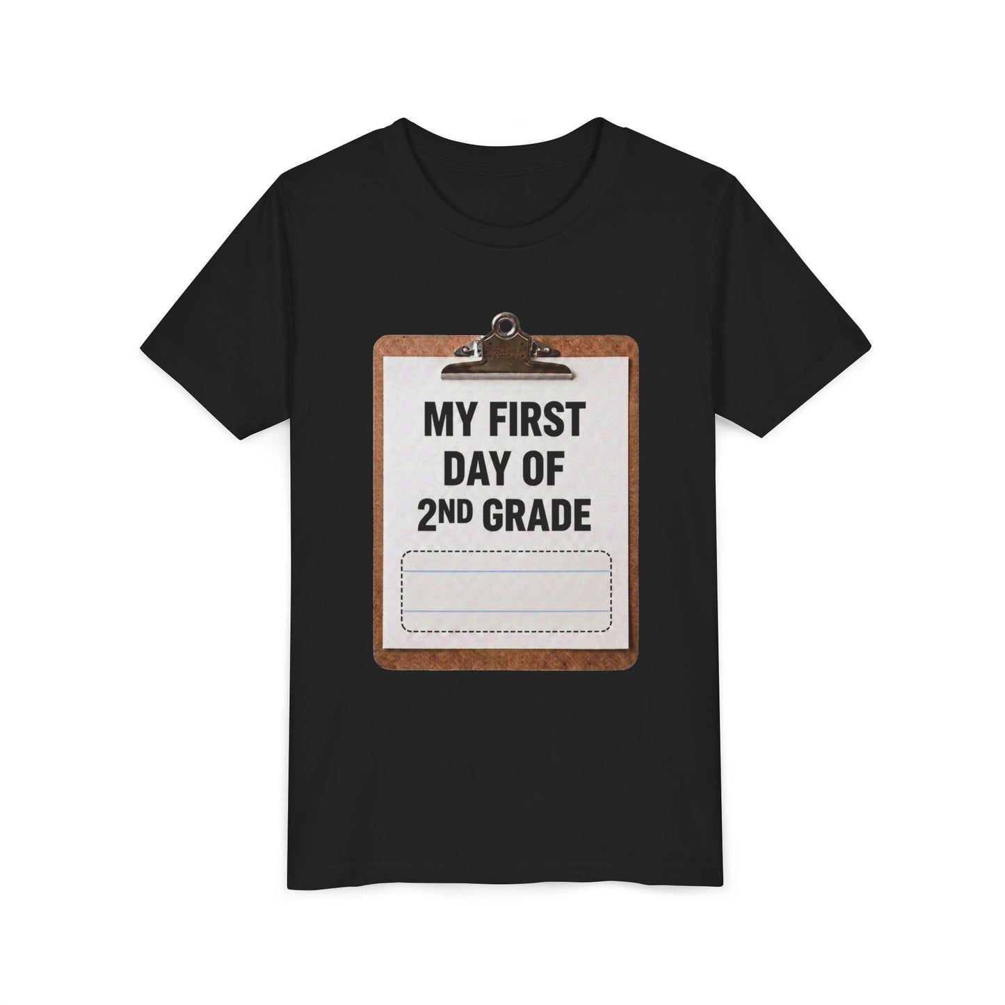 Interactive First Day of School Shirt - 2nd Grade | Autograph Clipboard Signature Keepsake Tee | Custom Kids Back to School Photo Prop Memory Clothes for Pre-K 3, Pre-K 4, Kindergarten, 1st, 2nd, 3rd...