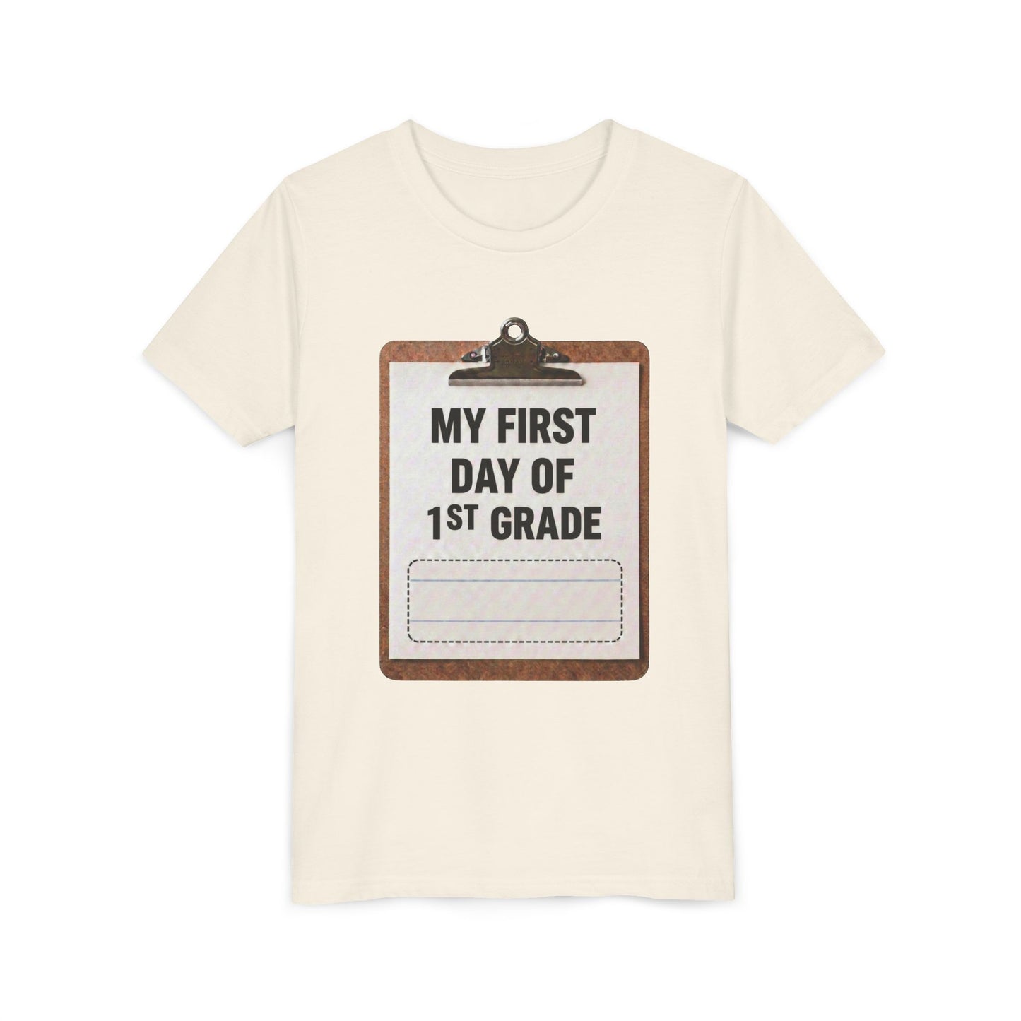 Interactive First Day of School Shirt - 1st Grade | Autograph Clipboard Signature Keepsake Tee | Custom Kids Back to School Photo Prop Memory Clothes for Pre-K 3, Pre-K 4, Kindergarten, 1st, 2nd, 3rd...