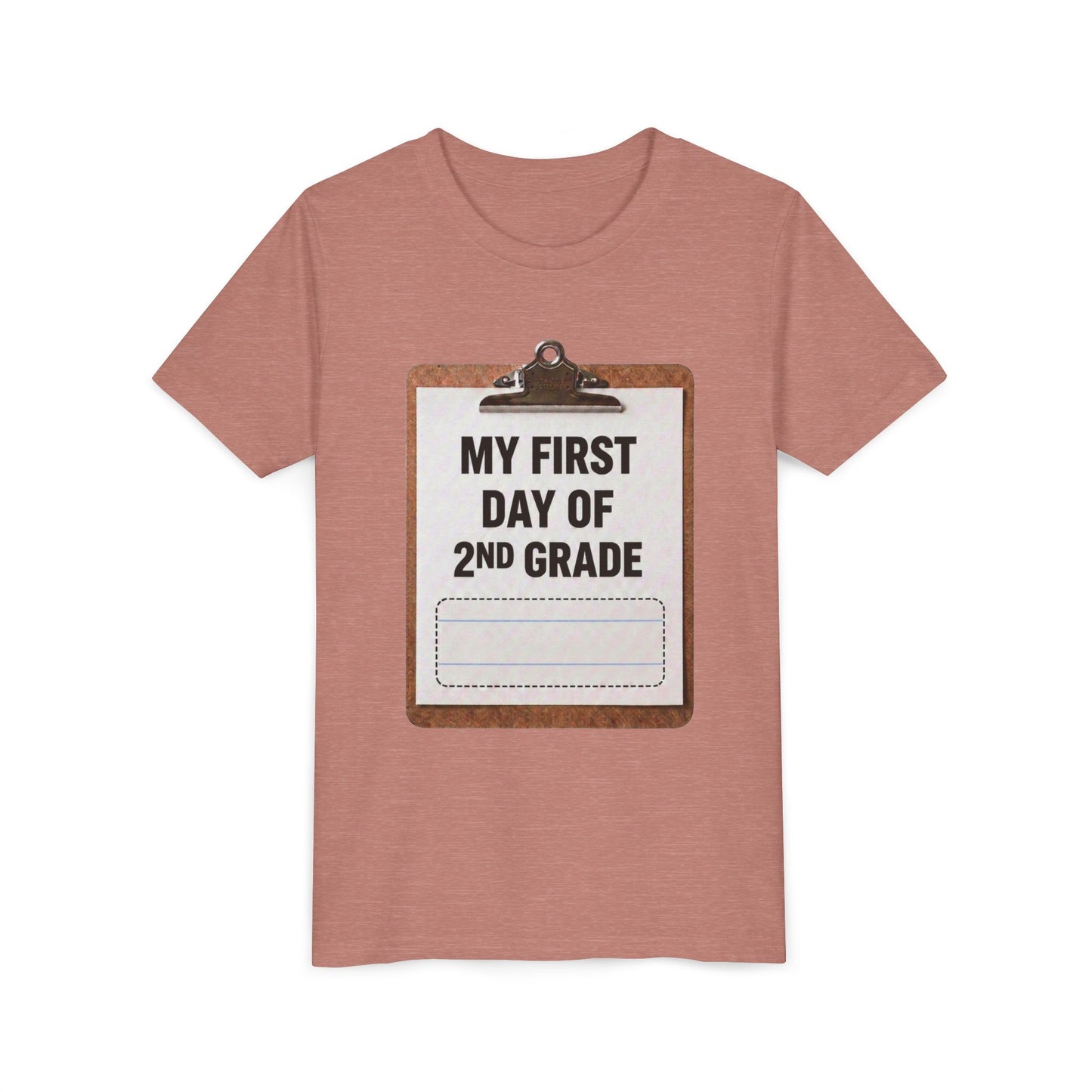 Interactive First Day of School Shirt - 2nd Grade | Autograph Clipboard Signature Keepsake Tee | Custom Kids Back to School Photo Prop Memory Clothes for Pre-K 3, Pre-K 4, Kindergarten, 1st, 2nd, 3rd...
