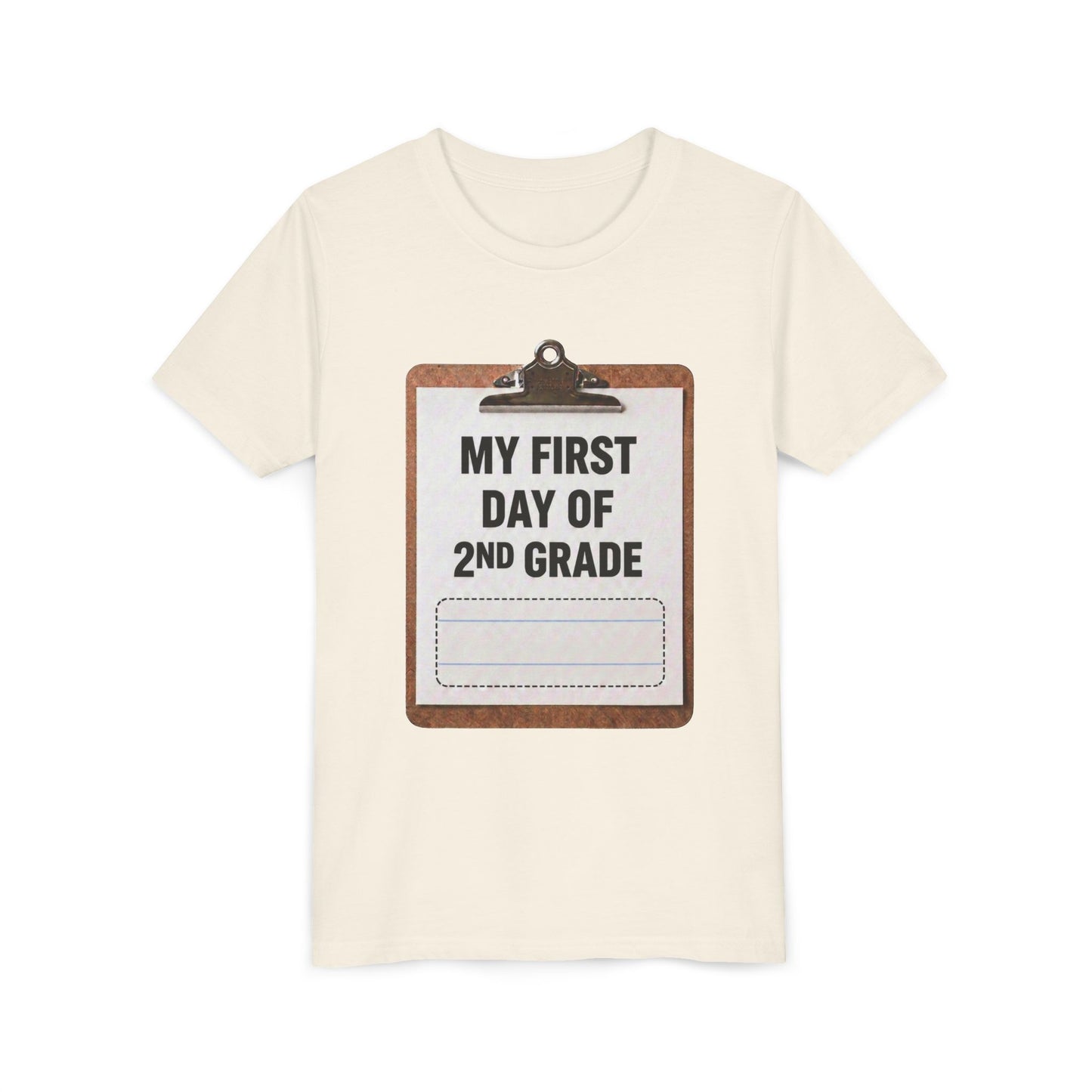 Interactive First Day of School Shirt - 2nd Grade | Autograph Clipboard Signature Keepsake Tee | Custom Kids Back to School Photo Prop Memory Clothes for Pre-K 3, Pre-K 4, Kindergarten, 1st, 2nd, 3rd...