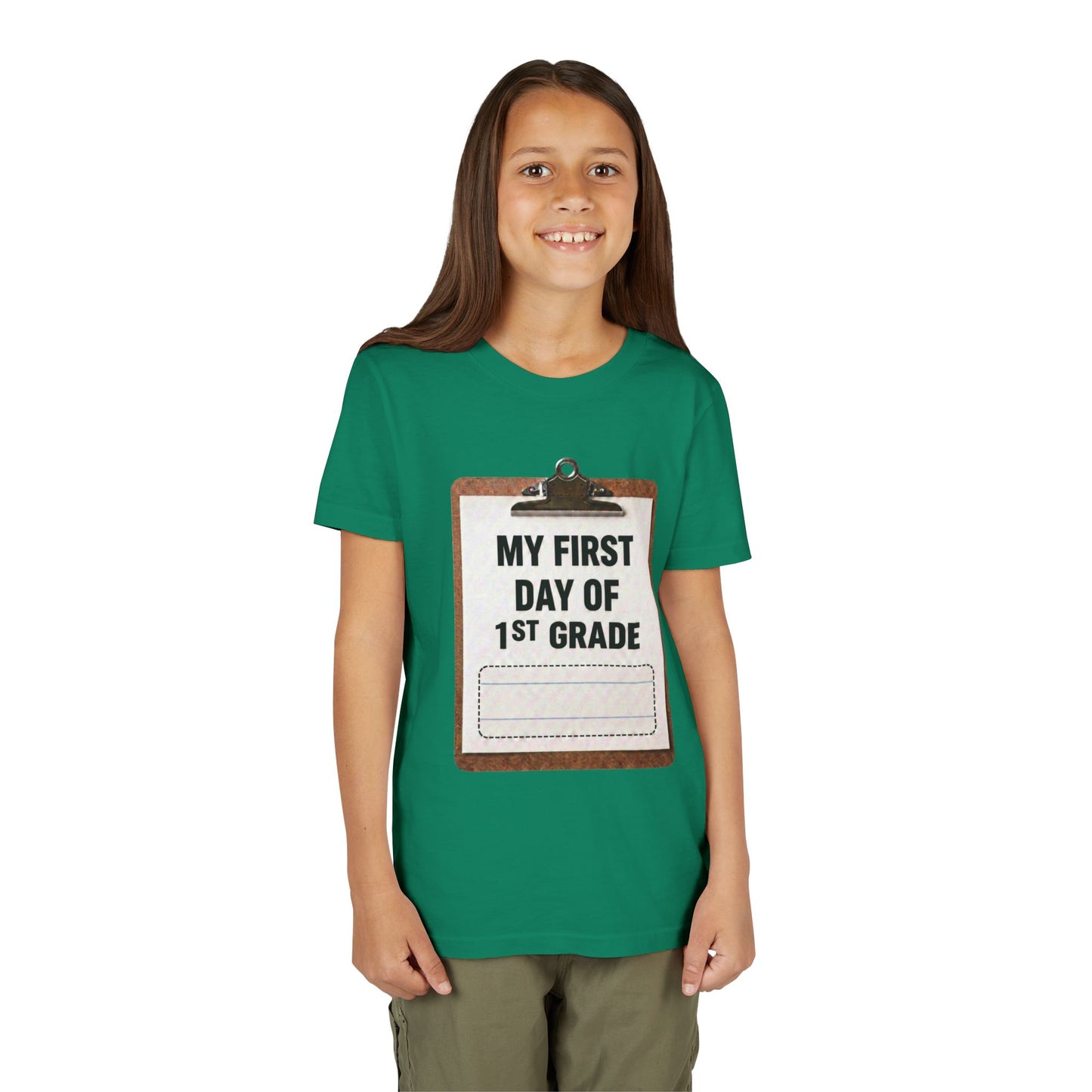 Interactive First Day of School Shirt - 1st Grade | Autograph Clipboard Signature Keepsake Tee | Custom Kids Back to School Photo Prop Memory Clothes for Pre-K 3, Pre-K 4, Kindergarten, 1st, 2nd, 3rd...
