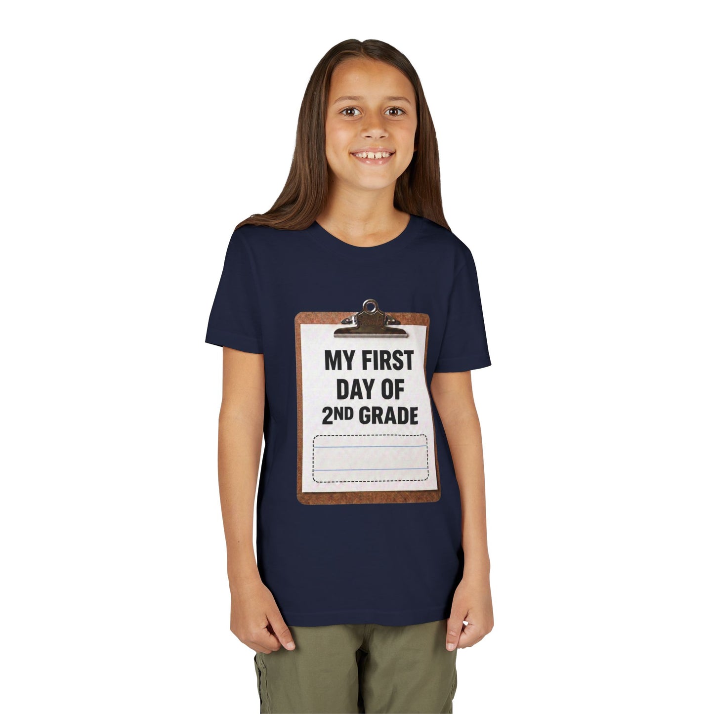 Interactive First Day of School Shirt - 2nd Grade | Autograph Clipboard Signature Keepsake Tee | Custom Kids Back to School Photo Prop Memory Clothes for Pre-K 3, Pre-K 4, Kindergarten, 1st, 2nd, 3rd...