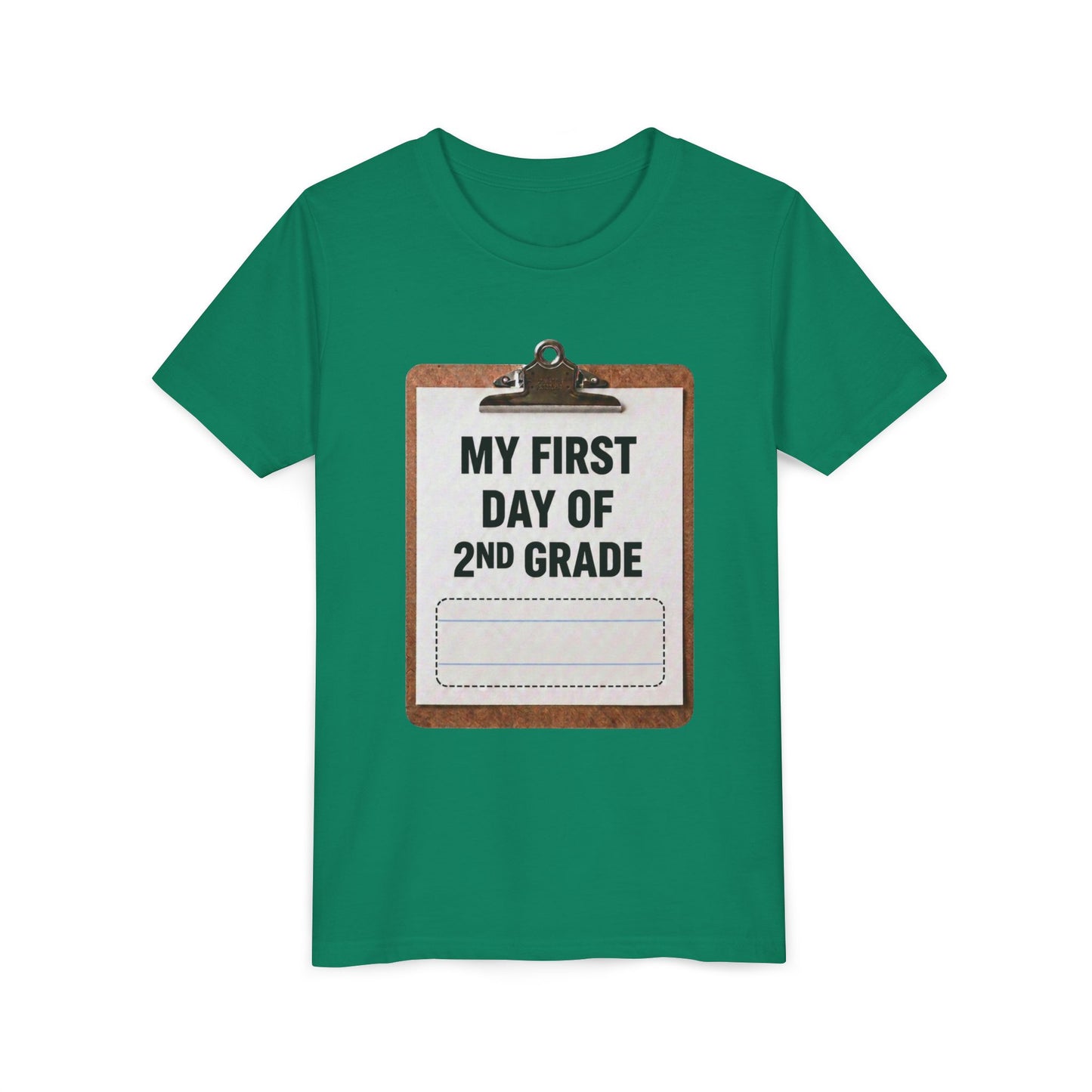 Interactive First Day of School Shirt - 2nd Grade | Autograph Clipboard Signature Keepsake Tee | Custom Kids Back to School Photo Prop Memory Clothes for Pre-K 3, Pre-K 4, Kindergarten, 1st, 2nd, 3rd...