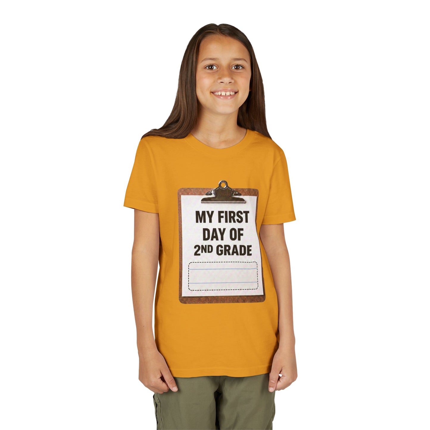 Interactive First Day of School Shirt - 2nd Grade | Autograph Clipboard Signature Keepsake Tee | Custom Kids Back to School Photo Prop Memory Clothes for Pre-K 3, Pre-K 4, Kindergarten, 1st, 2nd, 3rd...