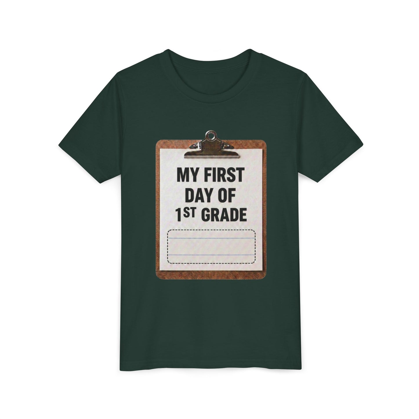 Interactive First Day of School Shirt - 1st Grade | Autograph Clipboard Signature Keepsake Tee | Custom Kids Back to School Photo Prop Memory Clothes for Pre-K 3, Pre-K 4, Kindergarten, 1st, 2nd, 3rd...
