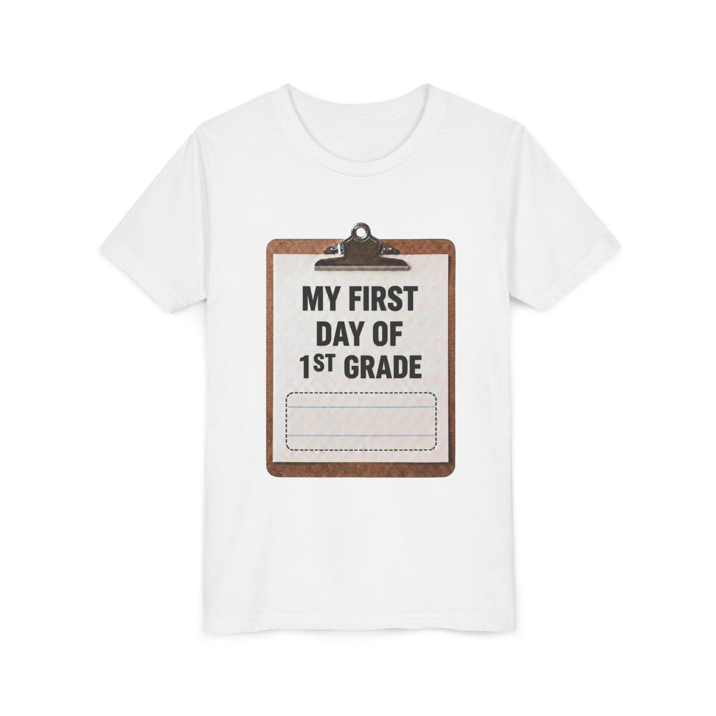 Interactive First Day of School Shirt - 1st Grade | Autograph Clipboard Signature Keepsake Tee | Custom Kids Back to School Photo Prop Memory Clothes for Pre-K 3, Pre-K 4, Kindergarten, 1st, 2nd, 3rd...
