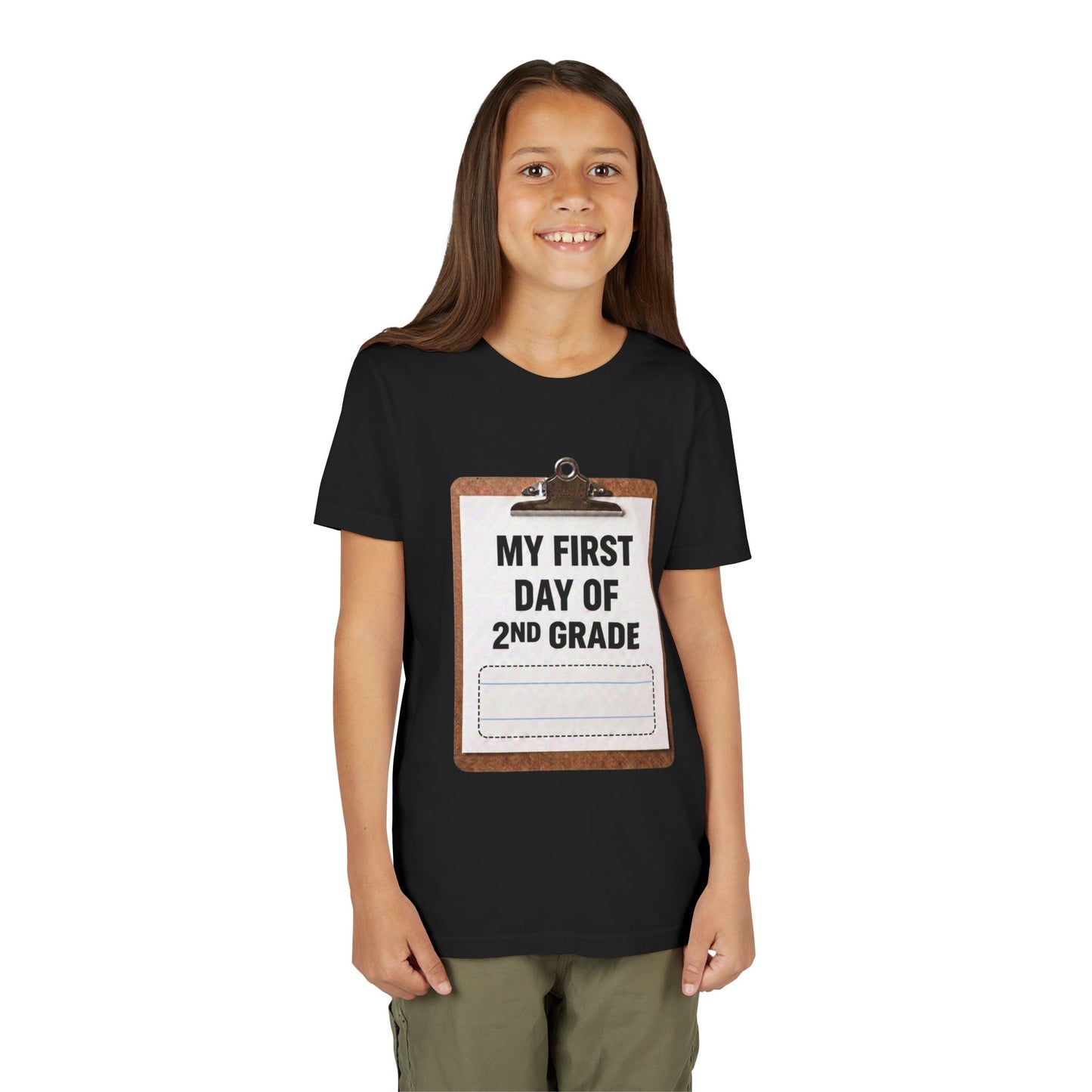 Interactive First Day of School Shirt - 2nd Grade | Autograph Clipboard Signature Keepsake Tee | Custom Kids Back to School Photo Prop Memory Clothes for Pre-K 3, Pre-K 4, Kindergarten, 1st, 2nd, 3rd...
