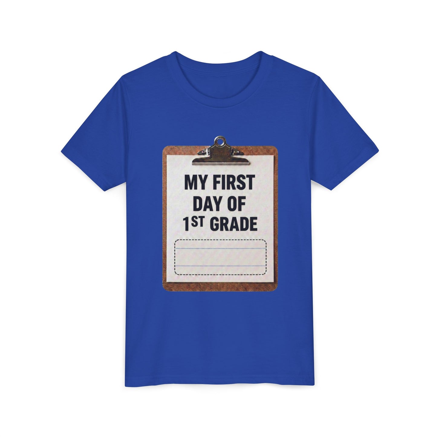 Interactive First Day of School Shirt - 1st Grade | Autograph Clipboard Signature Keepsake Tee | Custom Kids Back to School Photo Prop Memory Clothes for Pre-K 3, Pre-K 4, Kindergarten, 1st, 2nd, 3rd...