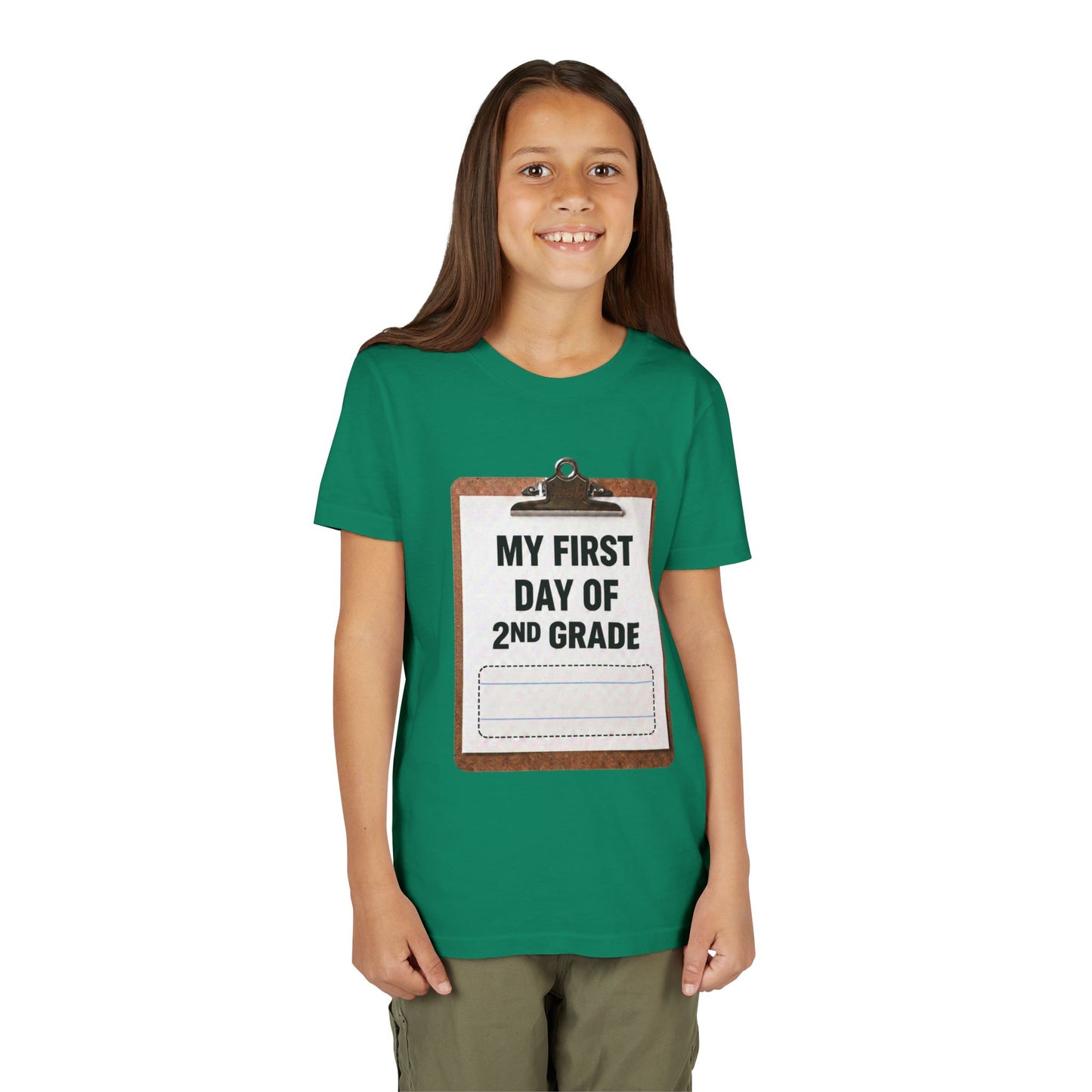 Interactive First Day of School Shirt - 2nd Grade | Autograph Clipboard Signature Keepsake Tee | Custom Kids Back to School Photo Prop Memory Clothes for Pre-K 3, Pre-K 4, Kindergarten, 1st, 2nd, 3rd...
