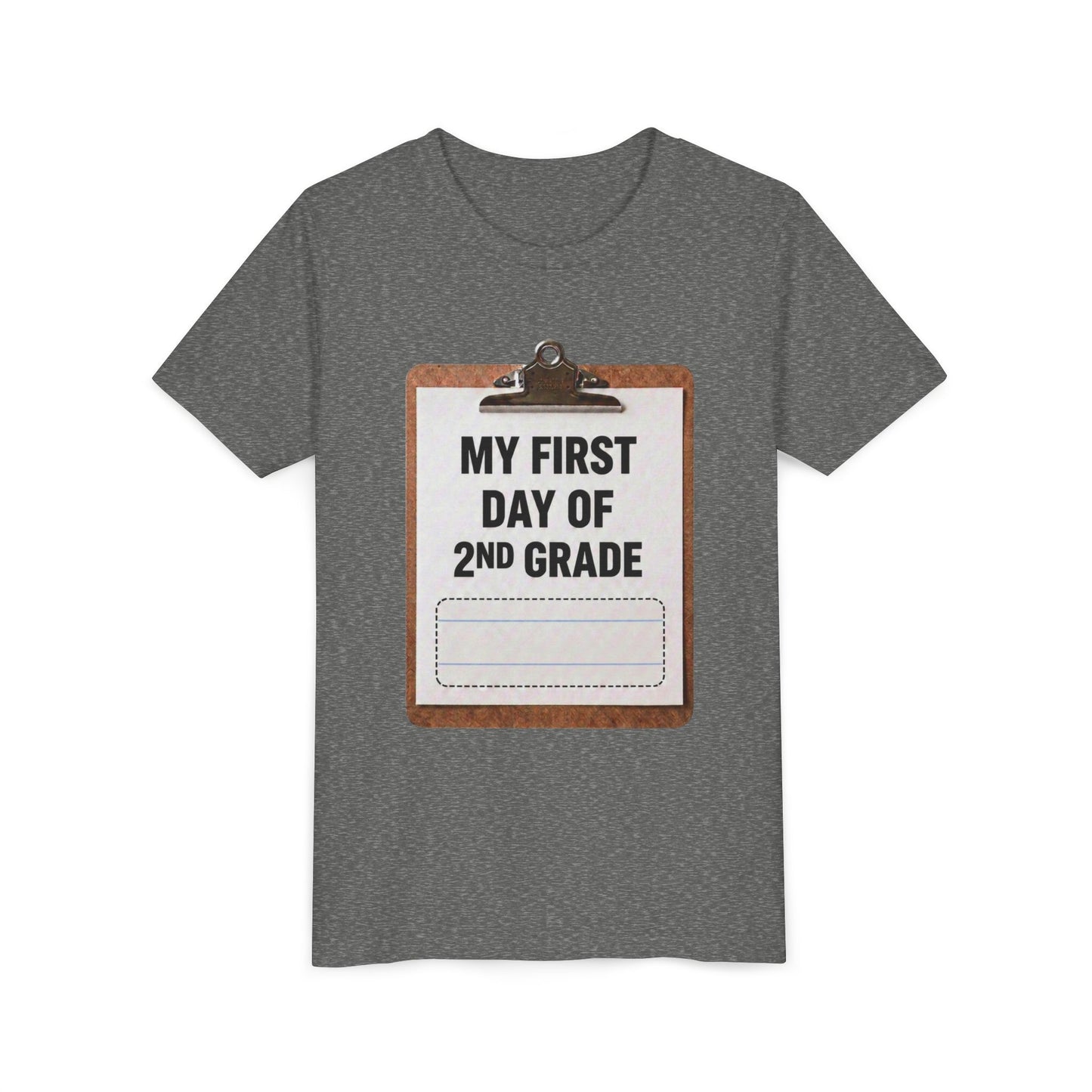 Interactive First Day of School Shirt - 2nd Grade | Autograph Clipboard Signature Keepsake Tee | Custom Kids Back to School Photo Prop Memory Clothes for Pre-K 3, Pre-K 4, Kindergarten, 1st, 2nd, 3rd...