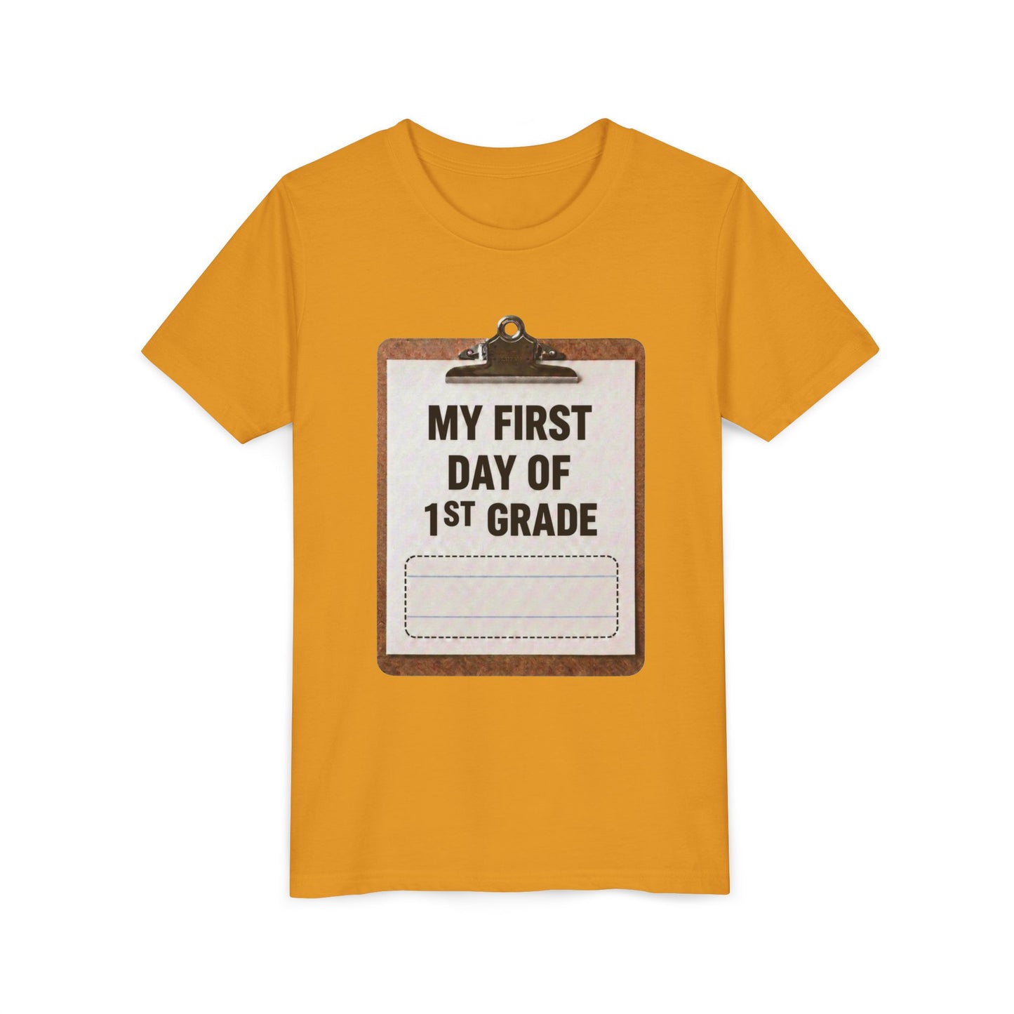 Interactive First Day of School Shirt - 1st Grade | Autograph Clipboard Signature Keepsake Tee | Custom Kids Back to School Photo Prop Memory Clothes for Pre-K 3, Pre-K 4, Kindergarten, 1st, 2nd, 3rd...