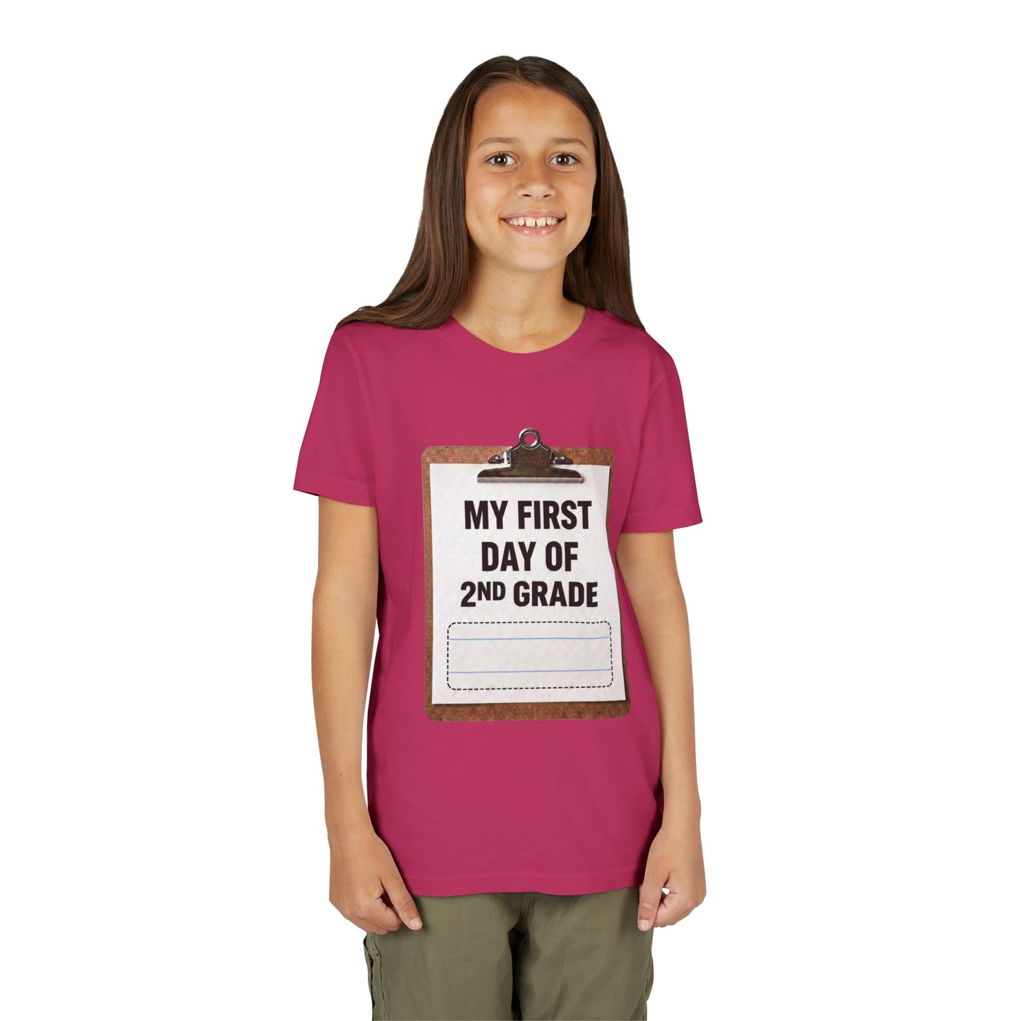 Interactive First Day of School Shirt - 2nd Grade | Autograph Clipboard Signature Keepsake Tee | Custom Kids Back to School Photo Prop Memory Clothes for Pre-K 3, Pre-K 4, Kindergarten, 1st, 2nd, 3rd...