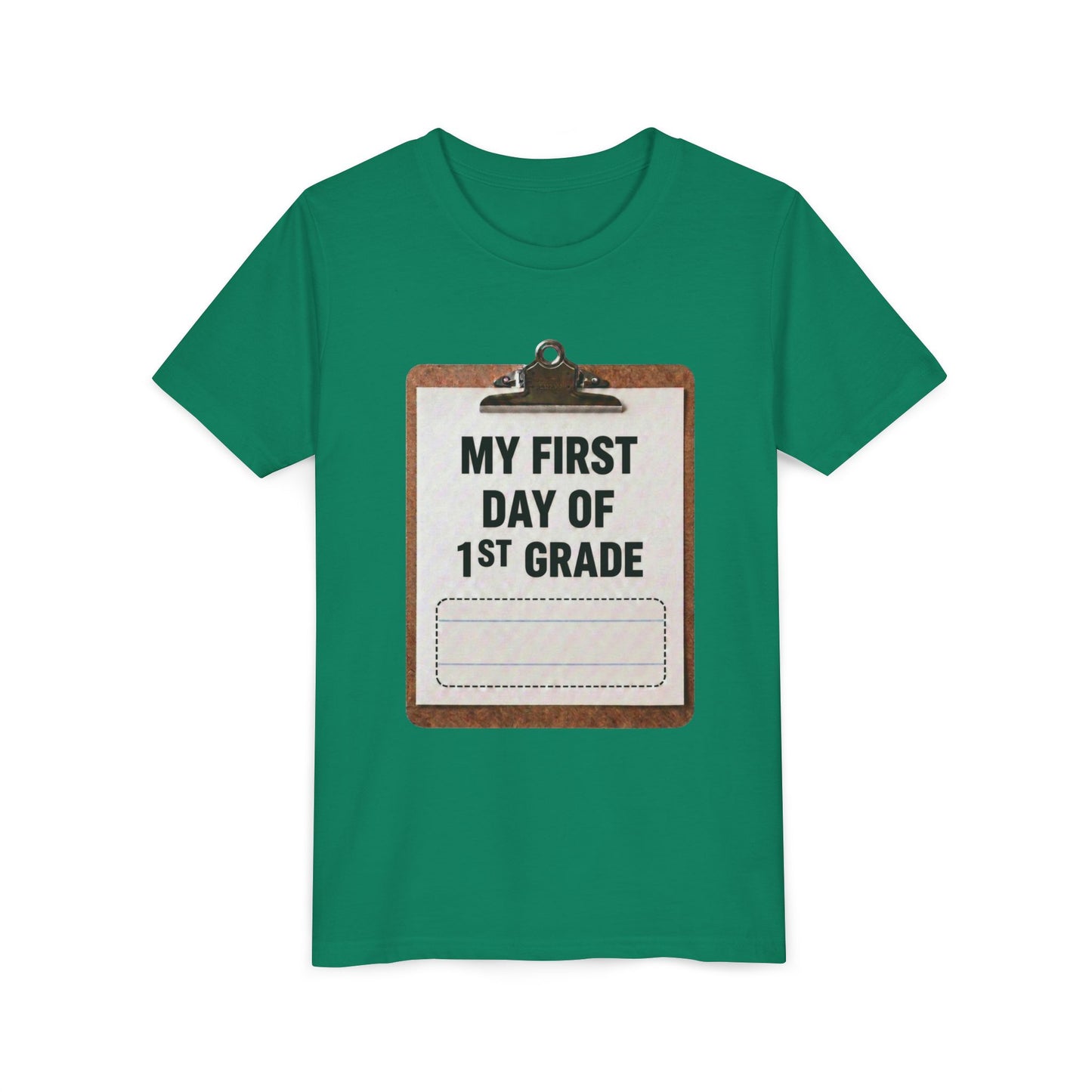 Interactive First Day of School Shirt - 1st Grade | Autograph Clipboard Signature Keepsake Tee | Custom Kids Back to School Photo Prop Memory Clothes for Pre-K 3, Pre-K 4, Kindergarten, 1st, 2nd, 3rd...