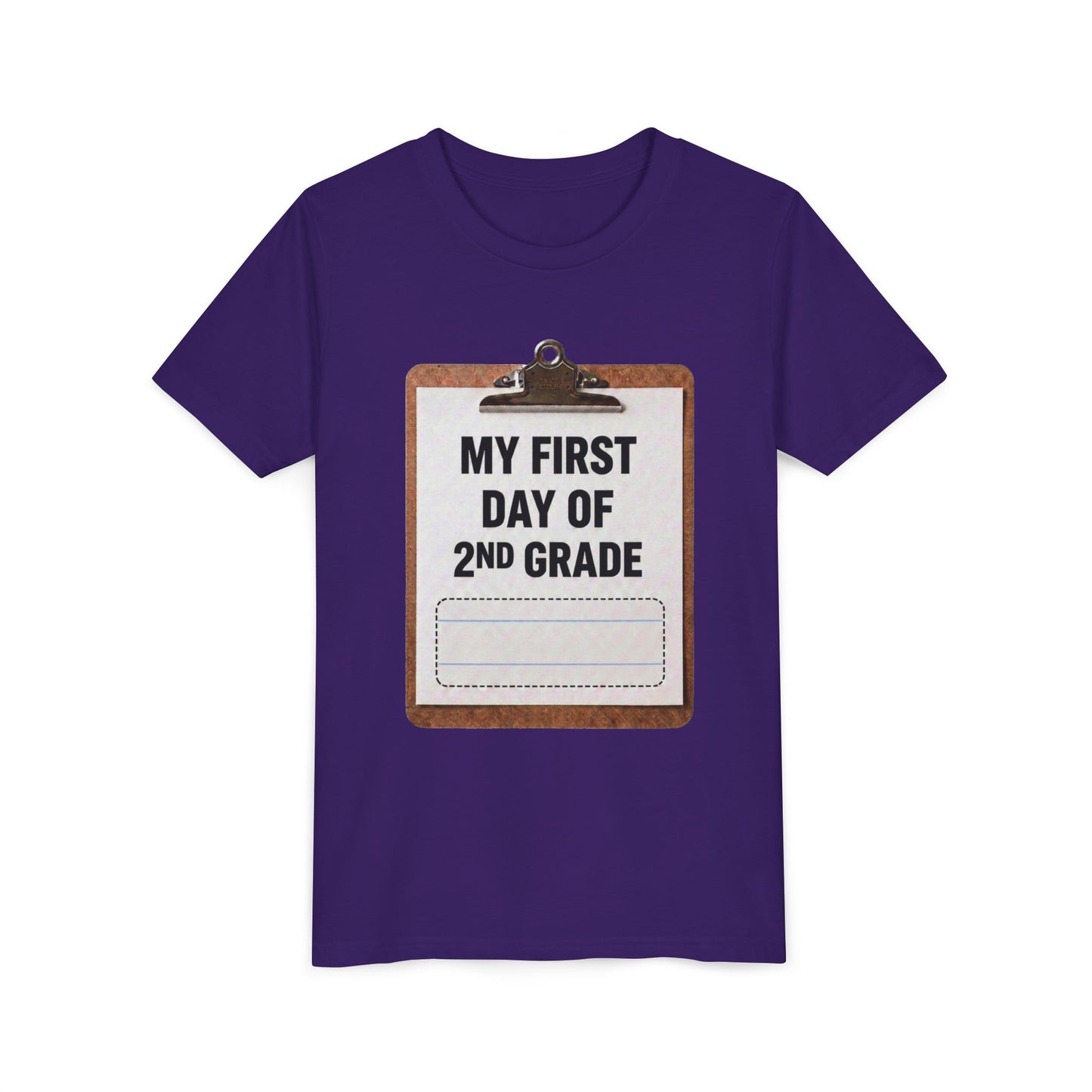 Interactive First Day of School Shirt - 2nd Grade | Autograph Clipboard Signature Keepsake Tee | Custom Kids Back to School Photo Prop Memory Clothes for Pre-K 3, Pre-K 4, Kindergarten, 1st, 2nd, 3rd...