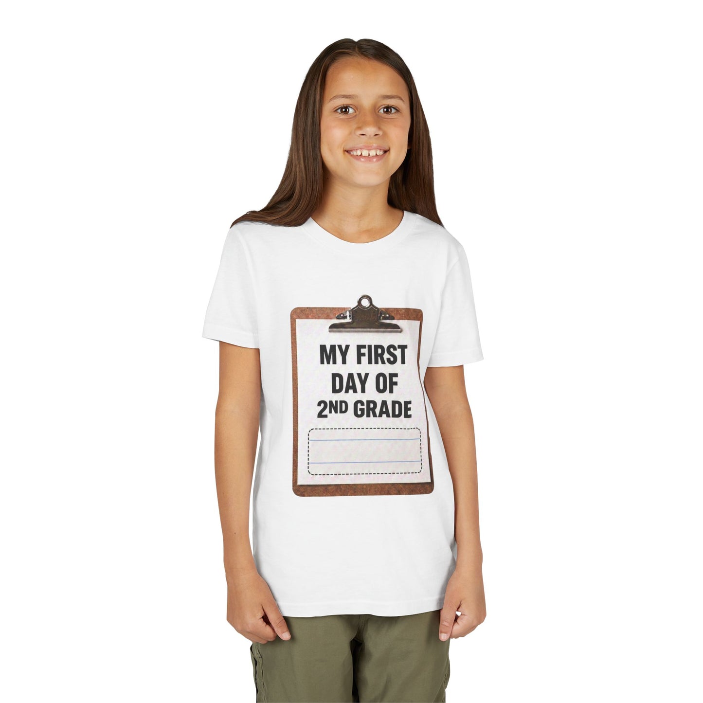 Interactive First Day of School Shirt - 2nd Grade | Autograph Clipboard Signature Keepsake Tee | Custom Kids Back to School Photo Prop Memory Clothes for Pre-K 3, Pre-K 4, Kindergarten, 1st, 2nd, 3rd...